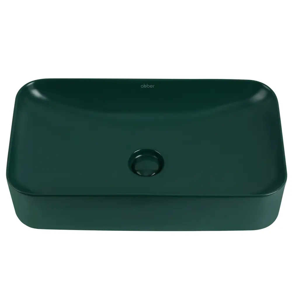 Фото 3 Раковина накладная Abber rechteck AC2204MDG 60.5см цвет зеленый Фото 3 Раковина накладная Abber rechteck AC2204MDG 60.5см цвет зеленый