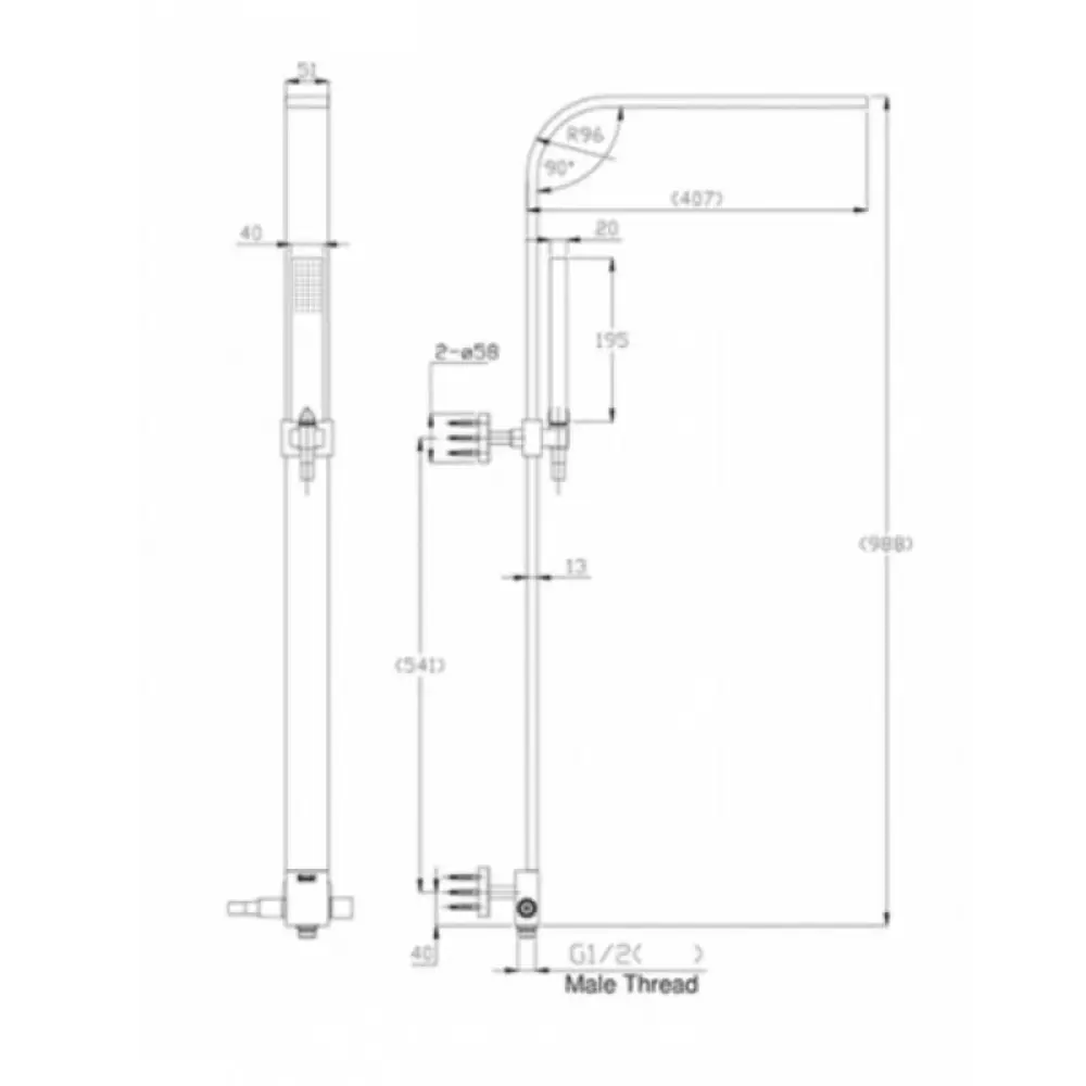 Фото 2 Душевой гарнитур Bravat Arc D224C-ENG цвет хром Фото 2 Душевой гарнитур Bravat Arc D224C-ENG цвет хром