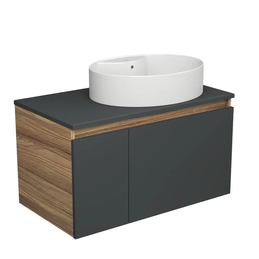 Фото Тумба под раковину Bauedge Blackwood BD2753 подвесная 80см с раковиной, смесителем цвет графит, белый Фото Тумба под раковину Bauedge Blackwood BD2753 подвесная 80см с раковиной, смесителем цвет графит, белый