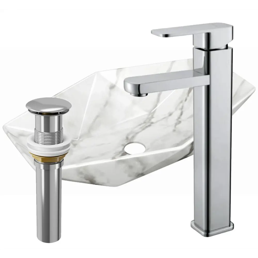 Фото Раковина накладная Bauedge ybd2457 YBD2457 64см цвет белый Фото Раковина накладная Bauedge ybd2457 YBD2457 64см цвет белый