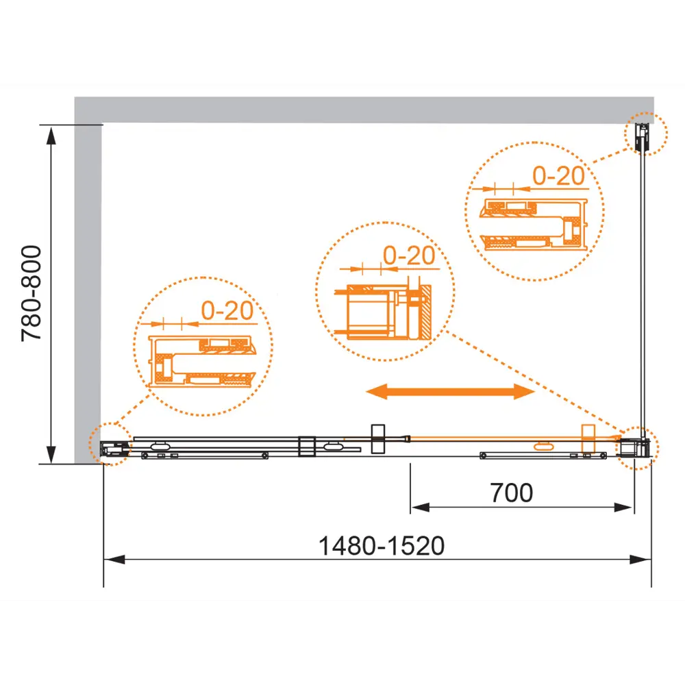 Фото 2 Душевой уголок Cezares PREMIER-SOFT-W-AH-1-150/80-C-Cr-IV прямой 150x80см хромированный профиль эффект стекла прозрачный Фото 2 Душевой уголок Cezares PREMIER-SOFT-W-AH-1-150/80-C-Cr-IV прямой 150x80см хромированный профиль эффект стекла прозрачный