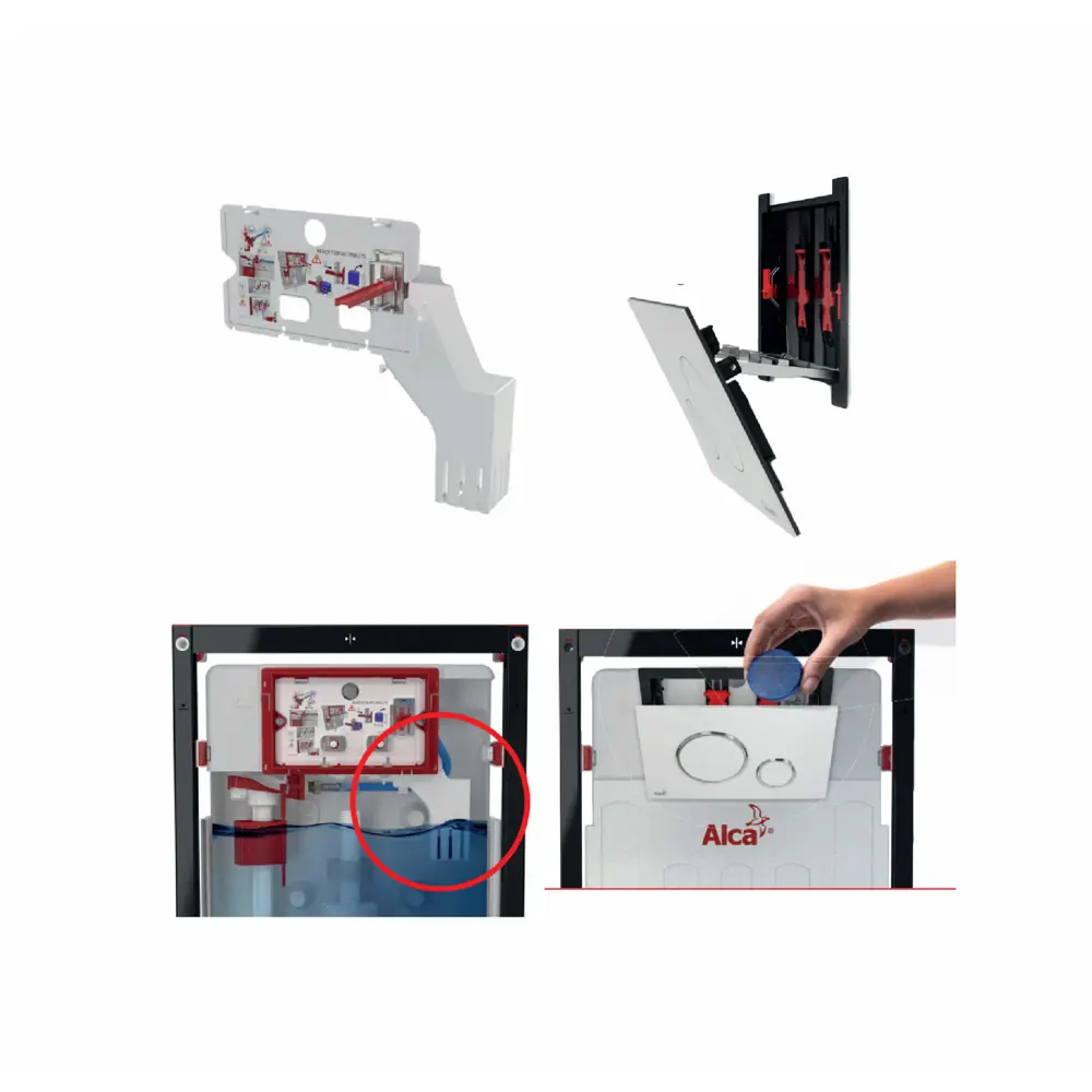Фото 4 Комплект для установки унитаза Alcaplast Set 4v1 панель смыва черная Фото 4 Комплект для установки унитаза Alcaplast Set 4v1 панель смыва черная