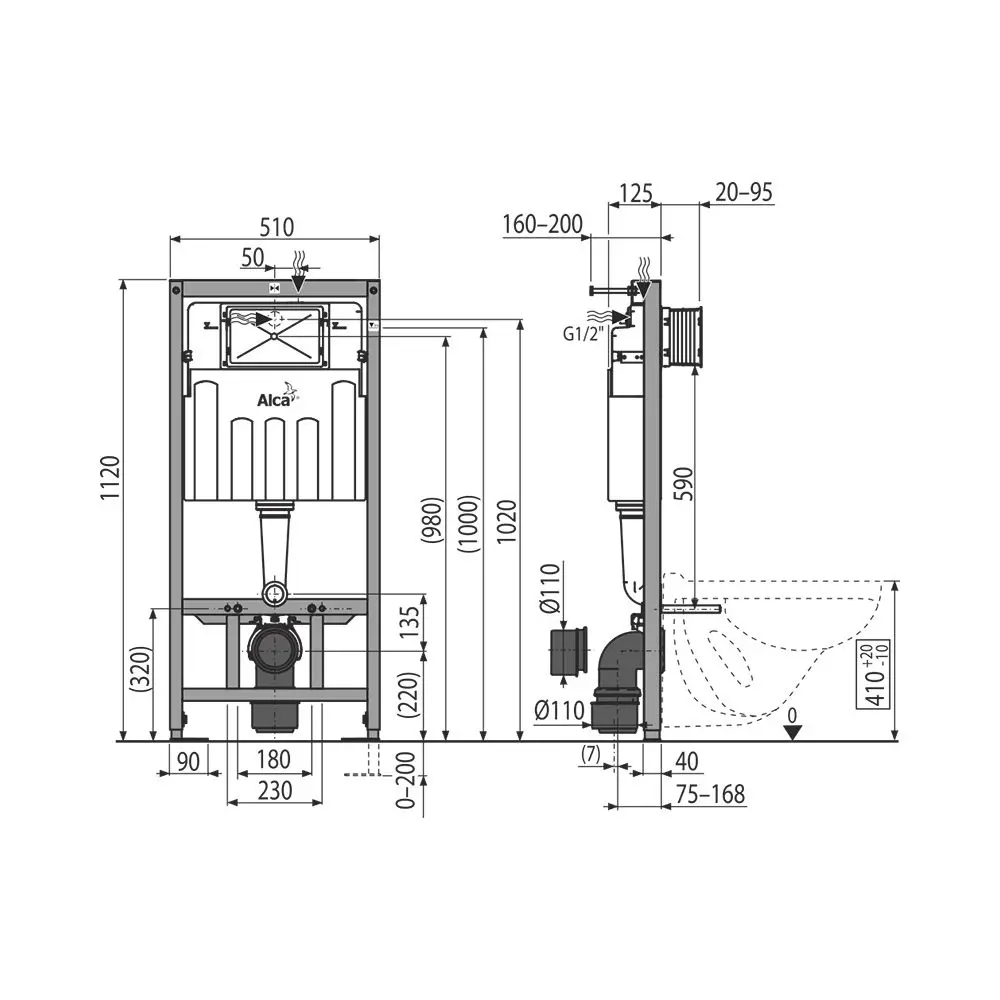Фото 2 Инсталляция для унитаза ALCAPLAST Am101/1120-3:1 ru m70-001 Фото 2 Инсталляция для унитаза ALCAPLAST Am101/1120-3:1 ru m70-001