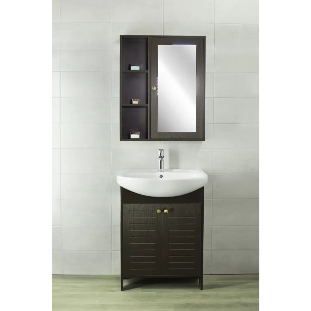 Фото 5 Тумба под раковину Style Line Кантри ЛС-00002284 65см цвет коричневый