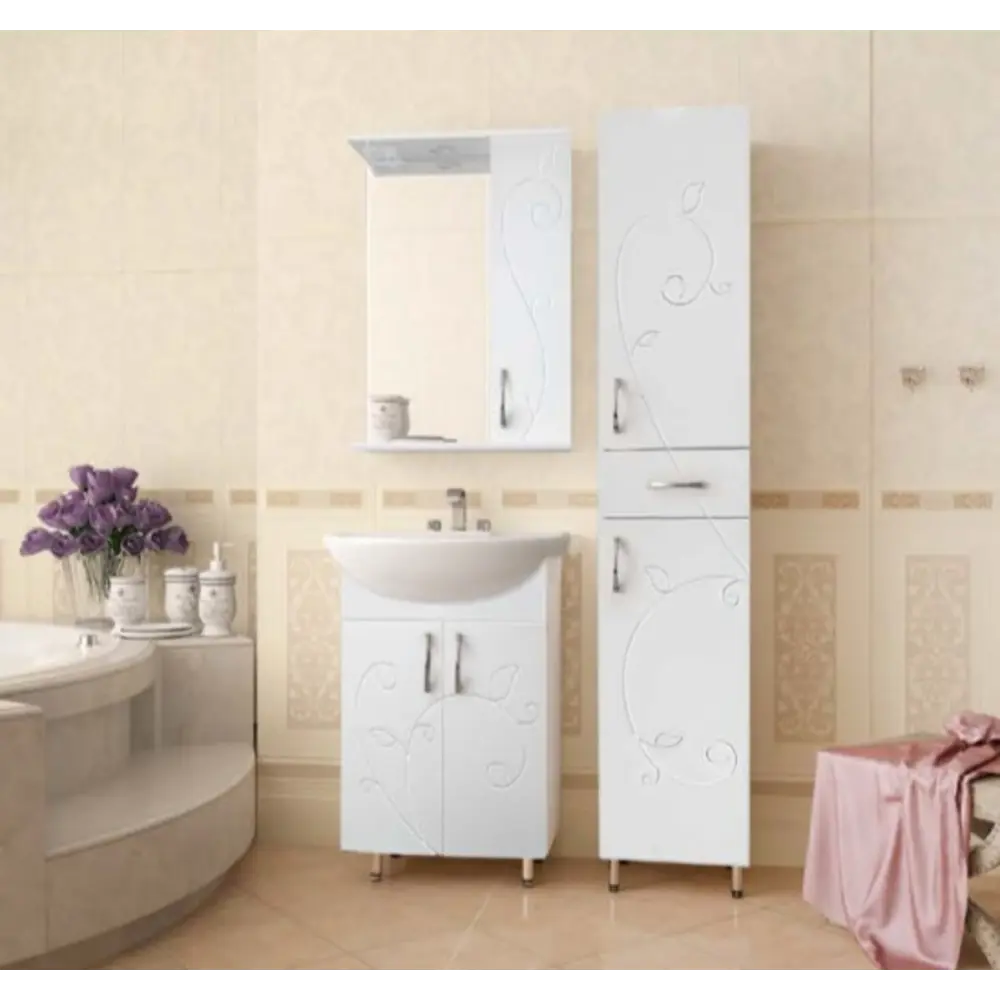 Фото 4 Шкаф подвесной Style line Эко фьюжн лс-00000257 36x191см цвет белый Фото 4 Шкаф подвесной Style line Эко фьюжн лс-00000257 36x191см цвет белый