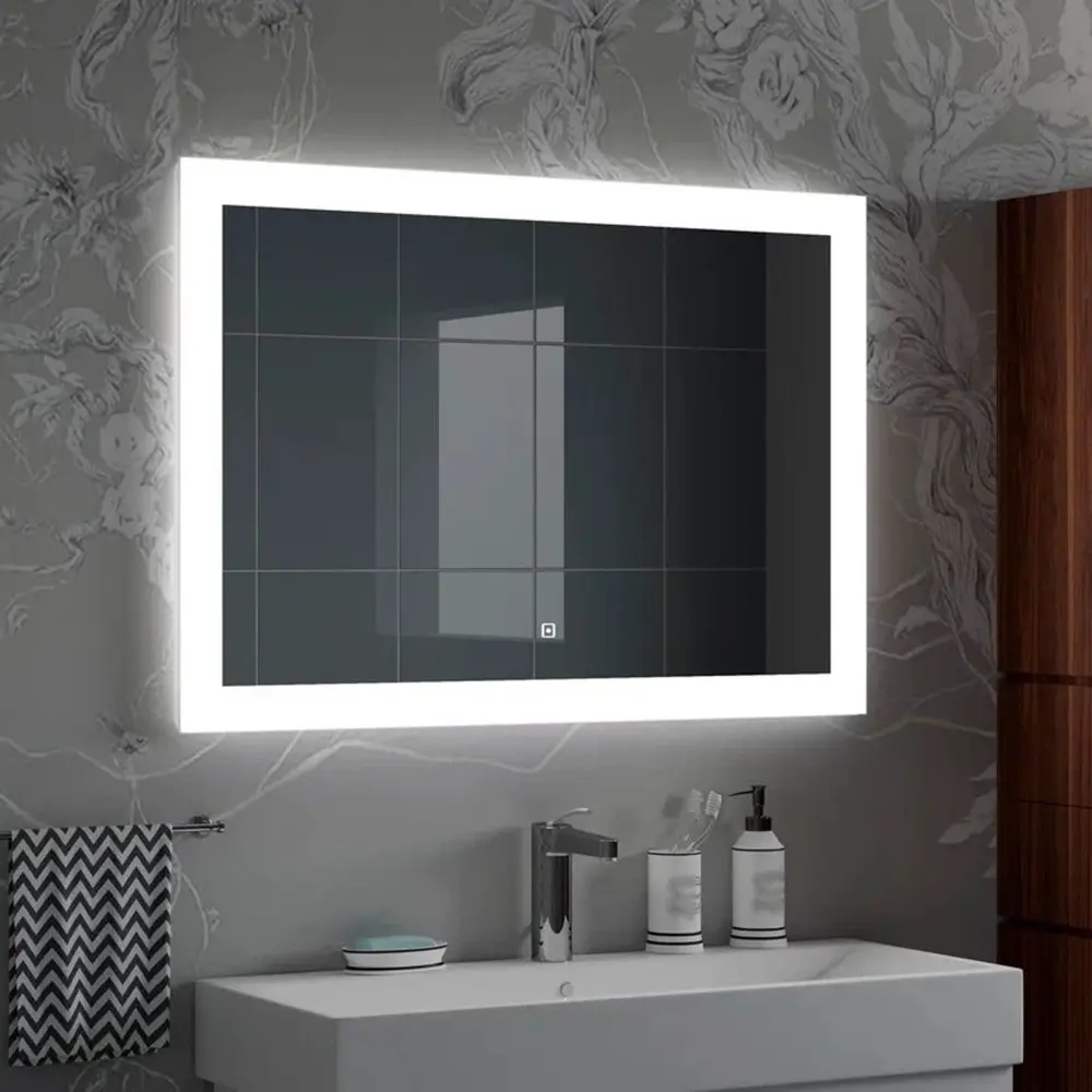 Фото 2 Зеркало для ванной комнаты Континент Relax Led 4630040424892 100x70см прямоугольное Фото 2 Зеркало для ванной комнаты Континент Relax Led 4630040424892 100x70см прямоугольное