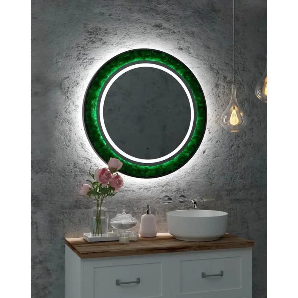 Фото 2 Зеркало для ванной комнаты Континент Forest Led 4660124906372 80x80см прямоугольное Фото 2 Зеркало для ванной комнаты Континент Forest Led 4660124906372 80x80см прямоугольное