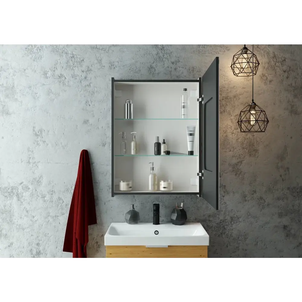 Фото 3 Зеркало для ванной комнаты Континент Mirror Box black Led 4660124912199 60x80см прямоугольное Фото 3 Зеркало для ванной комнаты Континент Mirror Box black Led 4660124912199 60x80см прямоугольное