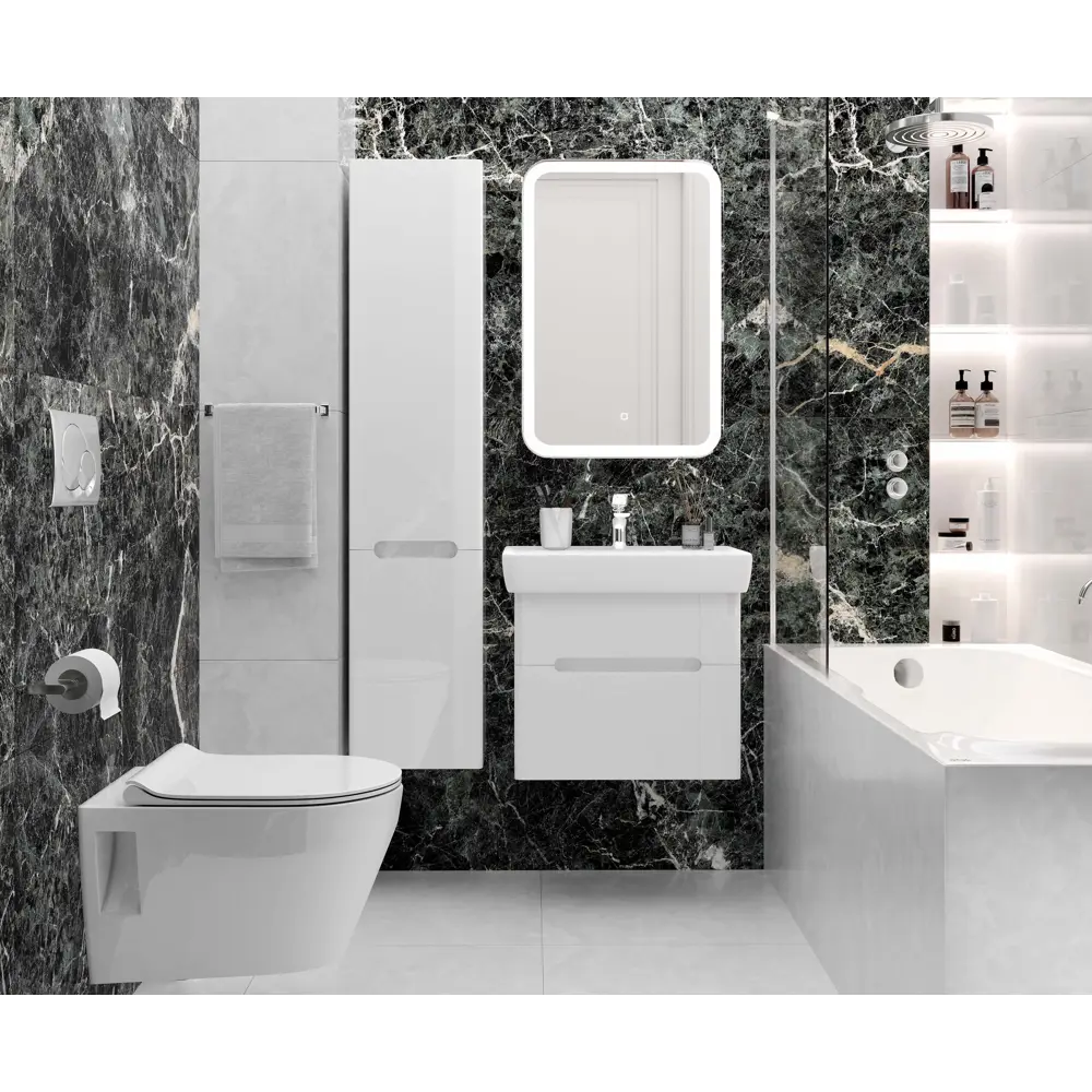 Фото 4 Шкаф подвесной Laparet Accord x9999288077 32x116см цвет белый Фото 4 Шкаф подвесной Laparet Accord x9999288077 32x116см цвет белый