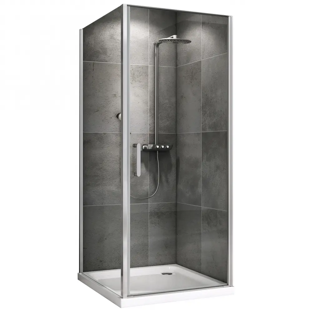 Фото Душевой уголок Abber Sonnenstrand AG04100-S75 прямоугольный 75x100см серебро профиль эффект стекла прозрачный Фото Душевой уголок Abber Sonnenstrand AG04100-S75 прямоугольный 75x100см серебро профиль эффект стекла прозрачный