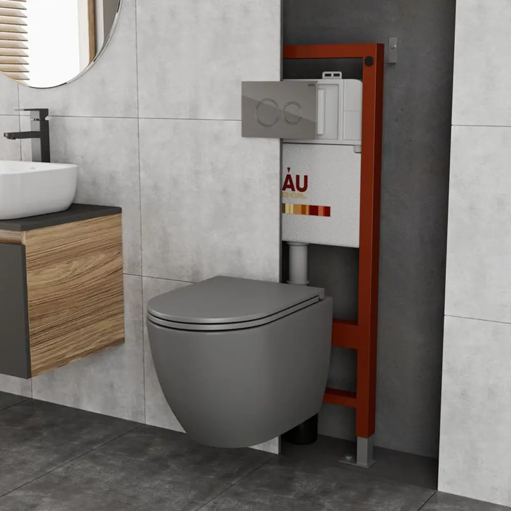 Фото 2 Комплект инсталляция и унитаз BAUEDGE BAU PRO Q111300-BL0001-HQ2-DG-Q00004 Фото 2 Комплект инсталляция и унитаз BAUEDGE BAU PRO Q111300-BL0001-HQ2-DG-Q00004