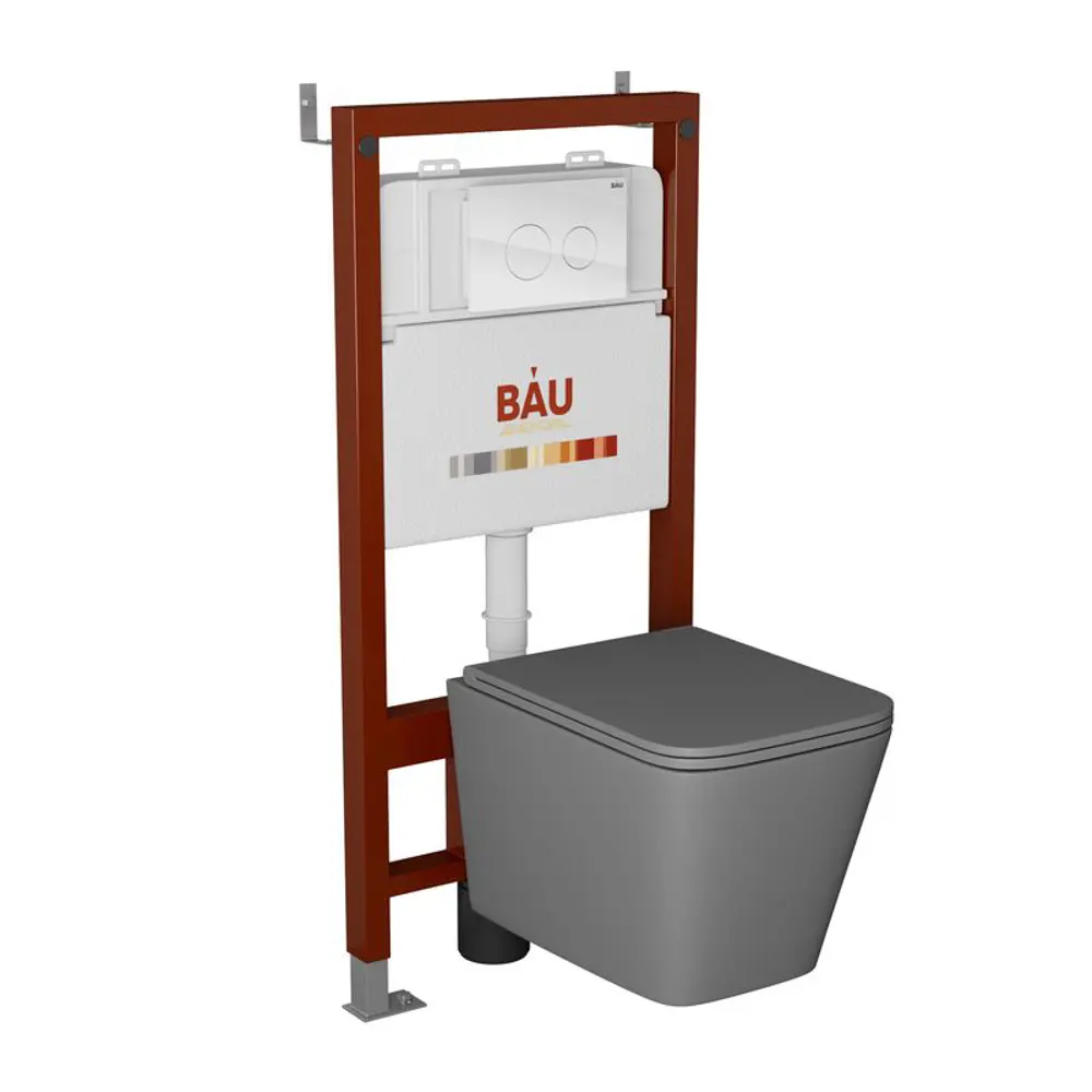 Фото Комплект инсталляция и унитаз BAUEDGE BAU PRO Q111300-BS0001-HQ2-DG-Q00010 Фото Комплект инсталляция и унитаз BAUEDGE BAU PRO Q111300-BS0001-HQ2-DG-Q00010