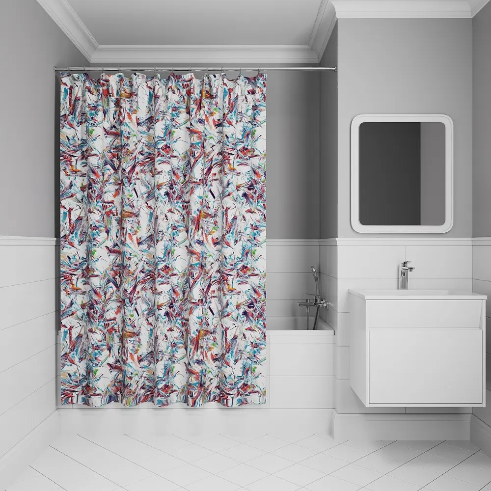 Фото Шторка для ванной комнаты IDDIS BX05P18i11 200x180см цвет разноцветный Фото Шторка для ванной комнаты IDDIS BX05P18i11 200x180см цвет разноцветный
