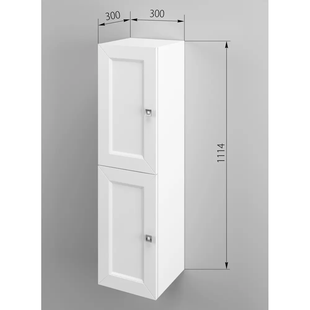 Фото Шкаф подвесной Regent style Гранд правый 30x114см цвет белый Фото Шкаф подвесной Regent style Гранд правый 30x114см цвет белый