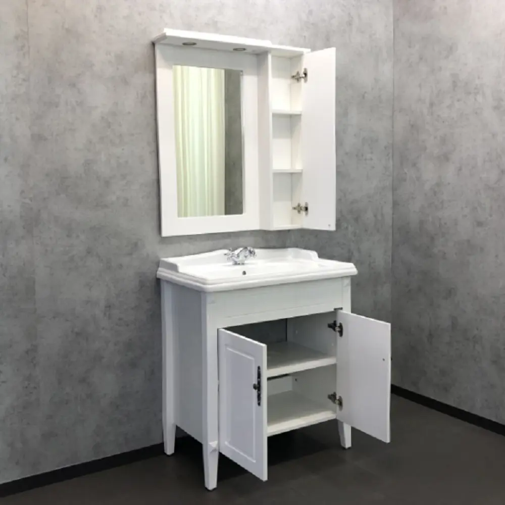 Фото 5 Тумба под раковину Comforty Палермо 00004139245 с раковиной 80см цвет белый глянец Фото 5 Тумба под раковину Comforty Палермо 00004139245 с раковиной 80см цвет белый глянец