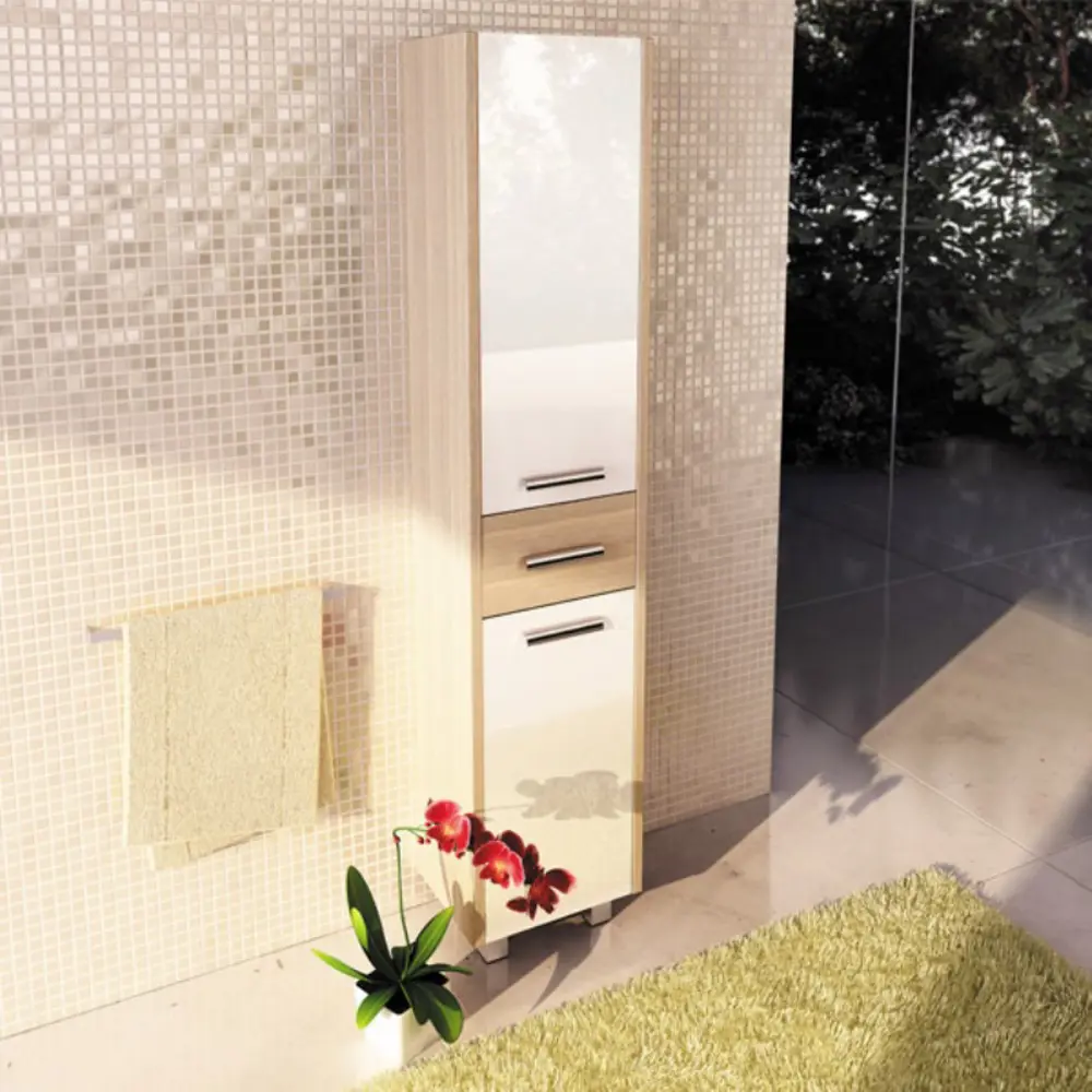 Фото 2 Шкаф для ванны напольный Comforty 00003121663 40.4x190.2см цвет сосна лоредо Фото 2 Шкаф для ванны напольный Comforty 00003121663 40.4x190.2см цвет сосна лоредо