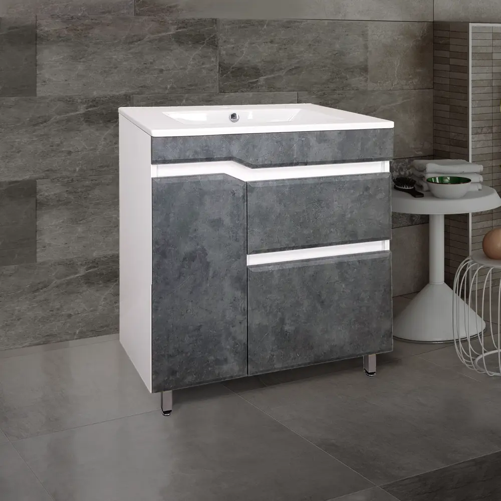 Фото 4 Тумба под раковину Toppus Velvet 9811.014 напольная с раковиной 80см цвет черный Фото 4 Тумба под раковину Toppus Velvet 9811.014 напольная с раковиной 80см цвет черный