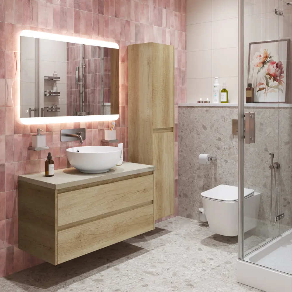 Фото 2 Тумба со столешницей и накладной раковиной подвесная BelBagno KRAFT 80 kraft80rnn-kepmco-1077-set Фото 2 Тумба со столешницей и накладной раковиной подвесная BelBagno KRAFT 80 kraft80rnn-kepmco-1077-set