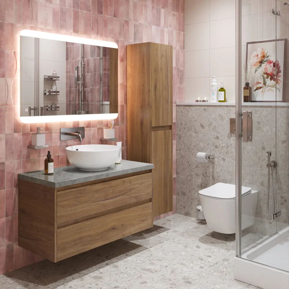 Фото 2 Тумба со столешницей и накладной раковиной подвесная BelBagno KRAFT 80 kraft80rt-kepmgl-1077-set Фото 2 Тумба со столешницей и накладной раковиной подвесная BelBagno KRAFT 80 kraft80rt-kepmgl-1077-set