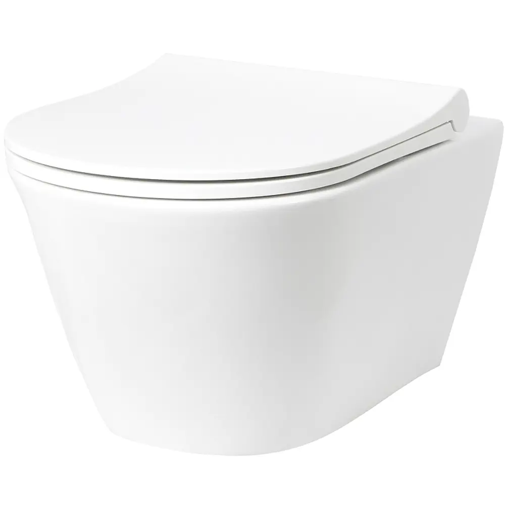 Фото Унитаз подвесной Trende TRE1003-001-L3W безободковый Фото Унитаз подвесной Trende TRE1003-001-L3W безободковый