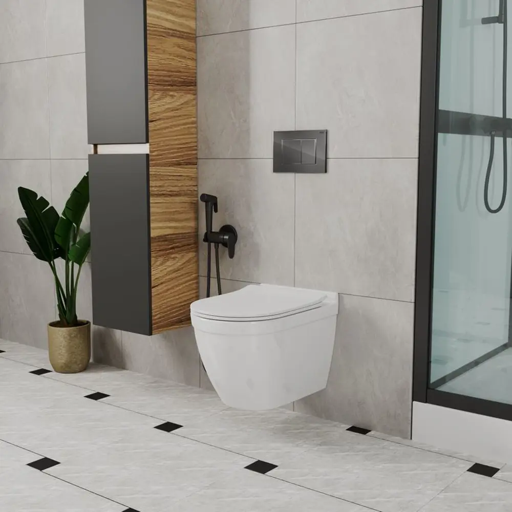 Фото Комплект инсталляция с унитазом Bauedge Q111300-NT0002-PRO-Q00017 цвет белый Фото Комплект инсталляция с унитазом Bauedge Q111300-NT0002-PRO-Q00017 цвет белый