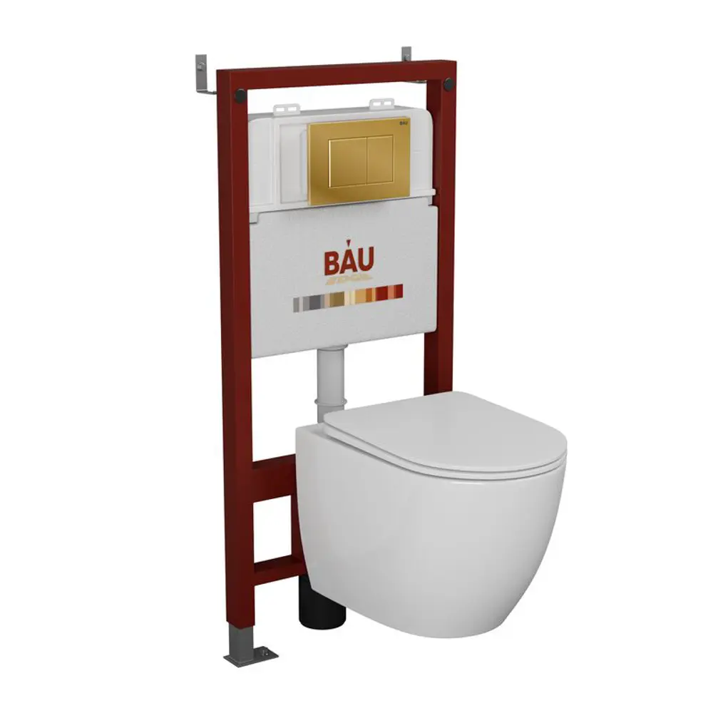 Фото Комплект инсталляция с унитазом Bauedge Q111300-BL0001-Q00013 цвет белый Фото Комплект инсталляция с унитазом Bauedge Q111300-BL0001-Q00013 цвет белый