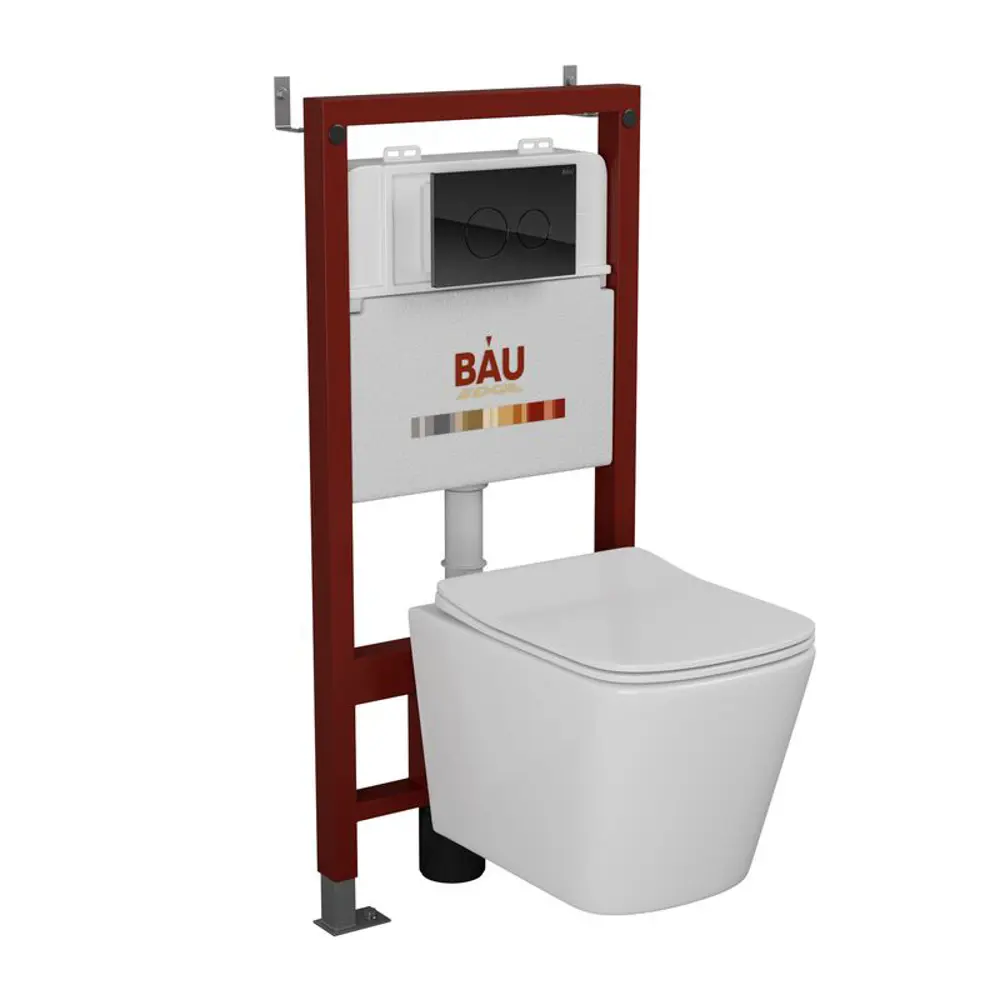 Фото Комплект инсталляция с унитазом Bauedge Q111300-BS0002-Q00011 цвет белый Фото Комплект инсталляция с унитазом Bauedge Q111300-BS0002-Q00011 цвет белый