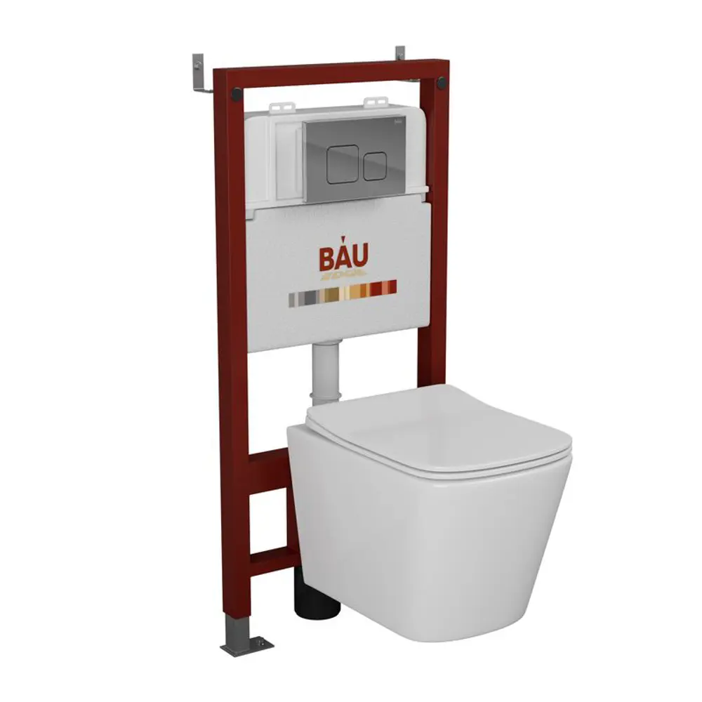 Фото Комплект инсталляция с унитазом Bauedge Q111300-BS0002-Q00016 цвет белый Фото Комплект инсталляция с унитазом Bauedge Q111300-BS0002-Q00016 цвет белый