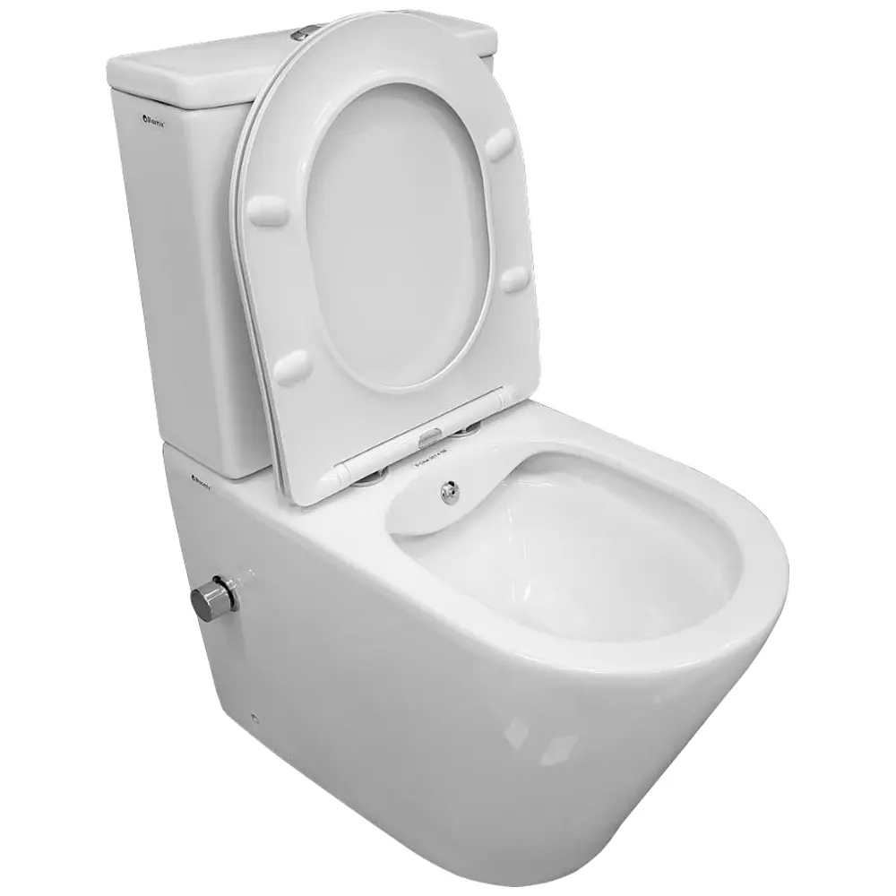 Фото 2 Унитаз-компакт Bloomix S-Line 5014 SB горизонтальный выпуск двойной слив Фото 2 Унитаз-компакт Bloomix S-Line 5014 SB горизонтальный выпуск двойной слив