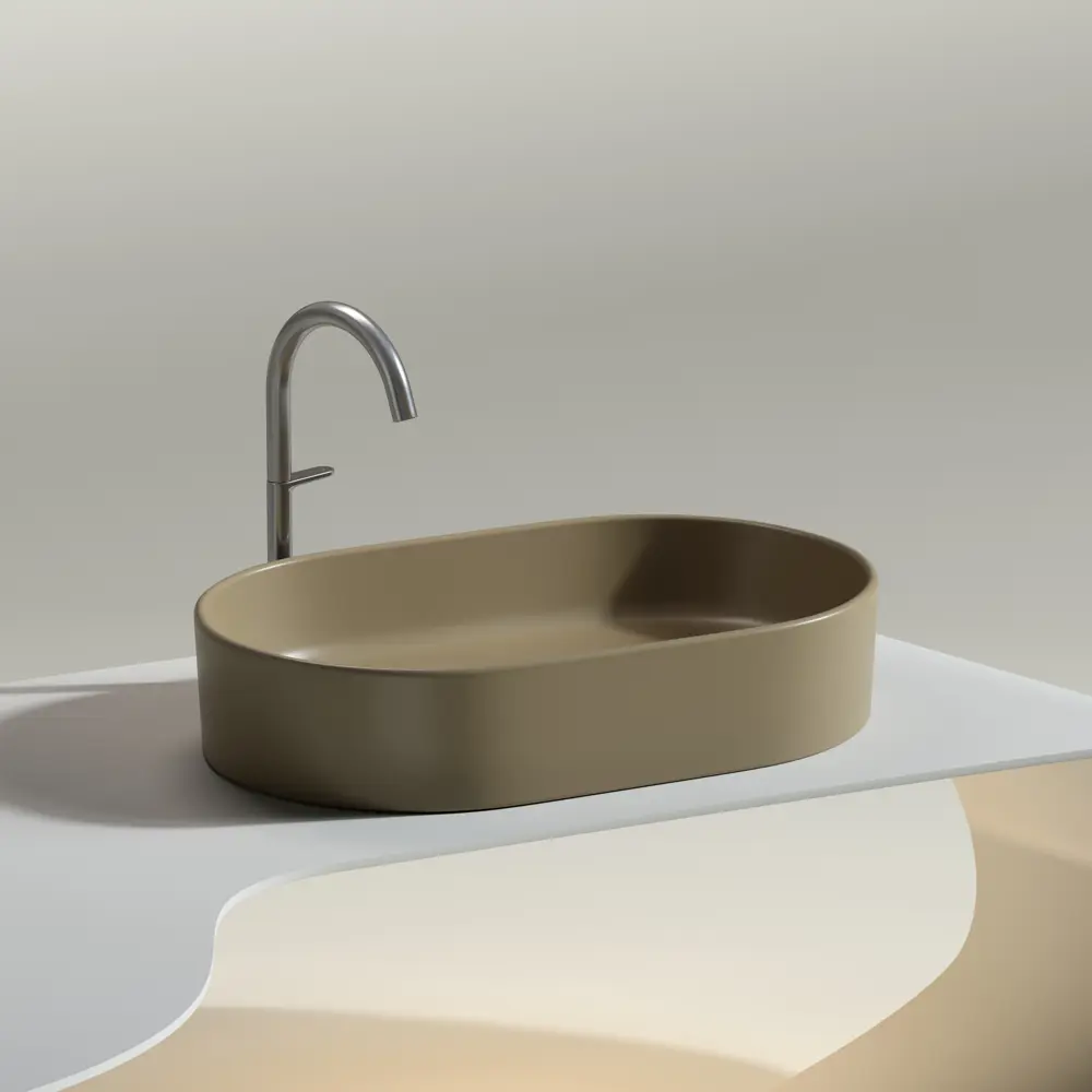 Фото 3 Раковина CERAMICANOVA ELEMENT CN6048MC накладная 60.80см цвет бежевый Фото 3 Раковина CERAMICANOVA ELEMENT CN6048MC накладная 60.80см цвет бежевый