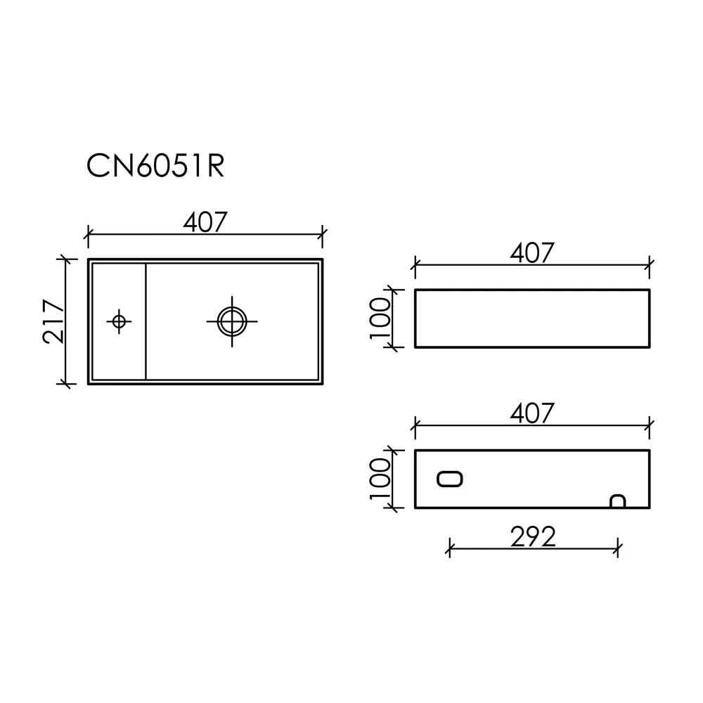 Фото 4 Раковина CERAMICANOVA ELEMENT CN6051R подвесная 40.50см цвет белый Фото 4 Раковина CERAMICANOVA ELEMENT CN6051R подвесная 40.50см цвет белый