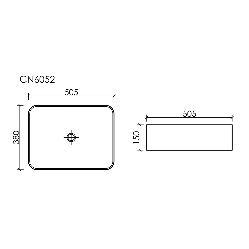 Фото 4 Раковина CERAMICANOVA ELEMENT CN6052MW накладная 50.50см цвет белый Фото 4 Раковина CERAMICANOVA ELEMENT CN6052MW накладная 50.50см цвет белый