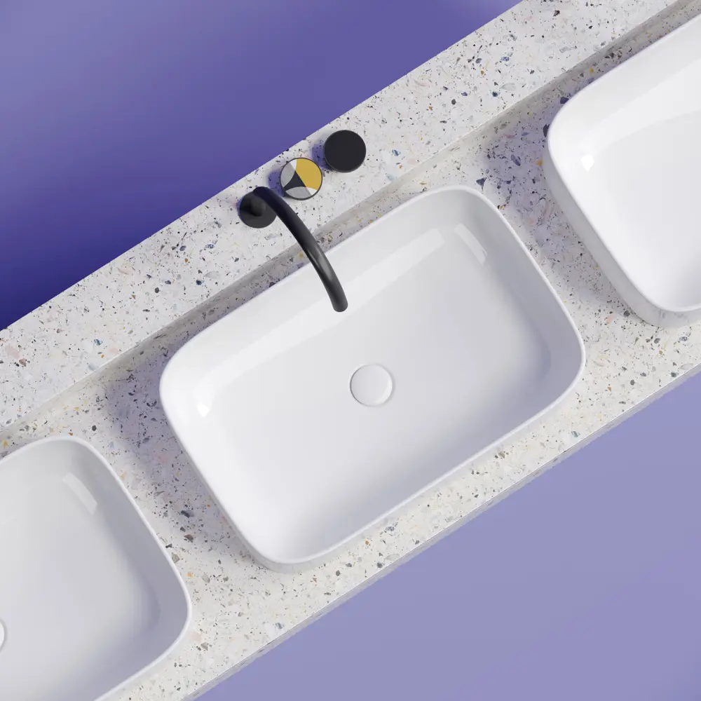Фото 2 Раковина CERAMICANOVA ELEMENT CN6053 накладная 60.50см цвет белый Фото 2 Раковина CERAMICANOVA ELEMENT CN6053 накладная 60.50см цвет белый