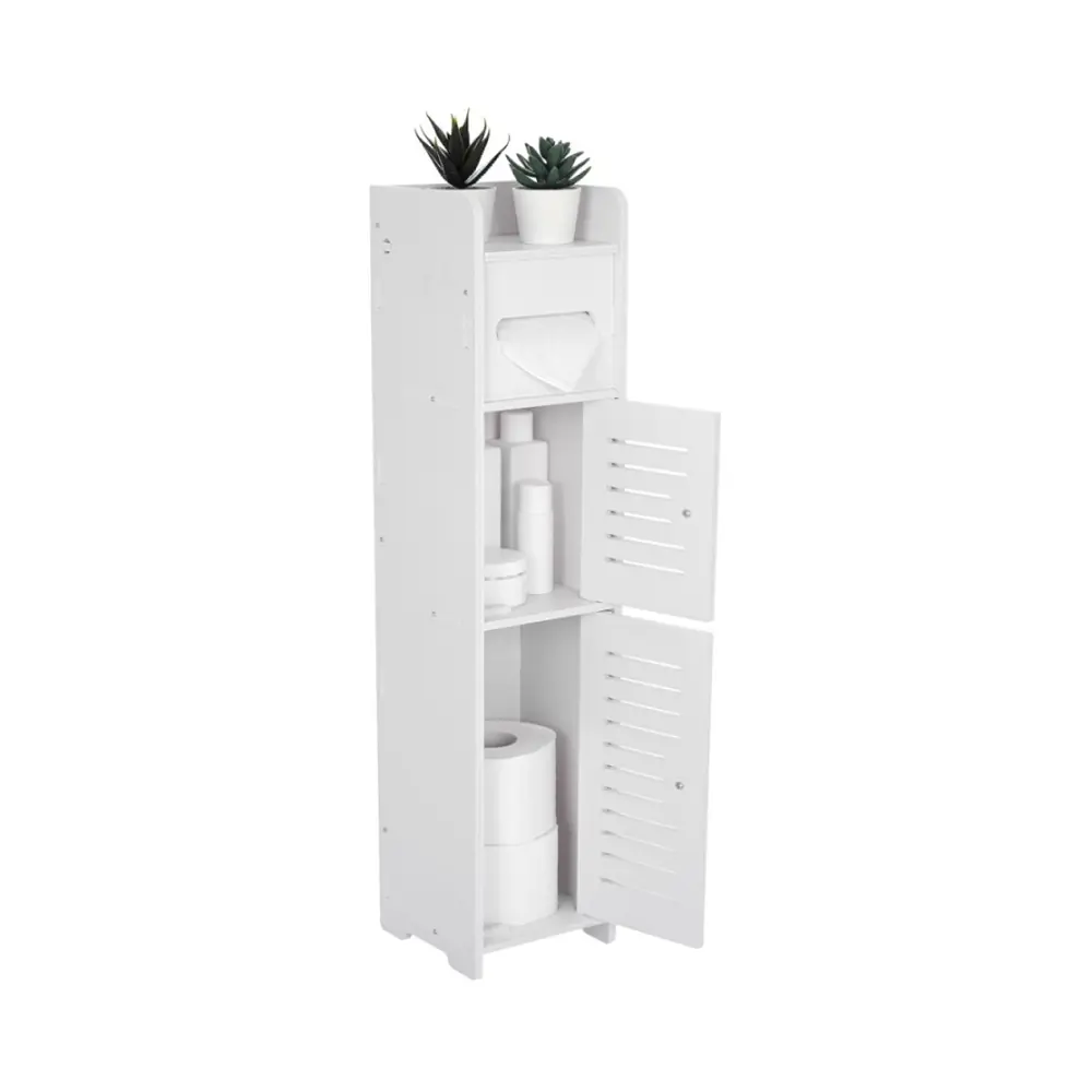 Фото Стеллаж для ванной Oqqi Bathroom-Organizer2 15.50x78см цвет белый Фото Стеллаж для ванной Oqqi Bathroom-Organizer2 15.50x78см цвет белый