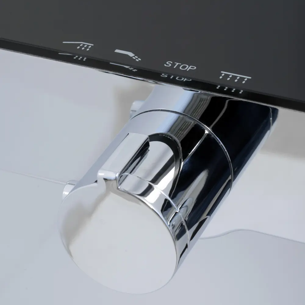 Фото 4 Душевая стойка Wasserkraft 2222500005615 A114.258.217.CB Thermo 1 режимная цвет черный/хром Фото 4 Душевая стойка Wasserkraft 2222500005615 A114.258.217.CB Thermo 1 режимная цвет черный/хром