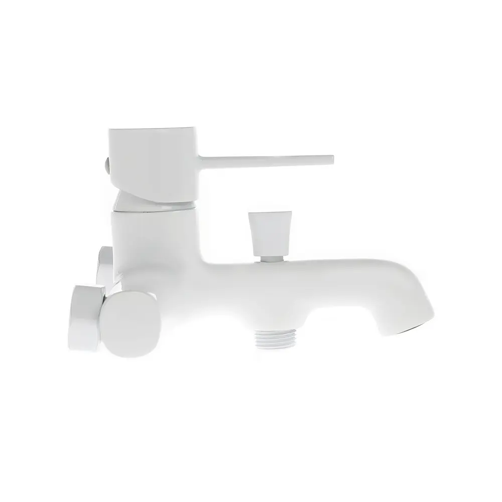 Фото 3 Смеситель для ванны Trende Optik TRE05-100w, белый Фото 3 Смеситель для ванны Trende Optik TRE05-100w, белый