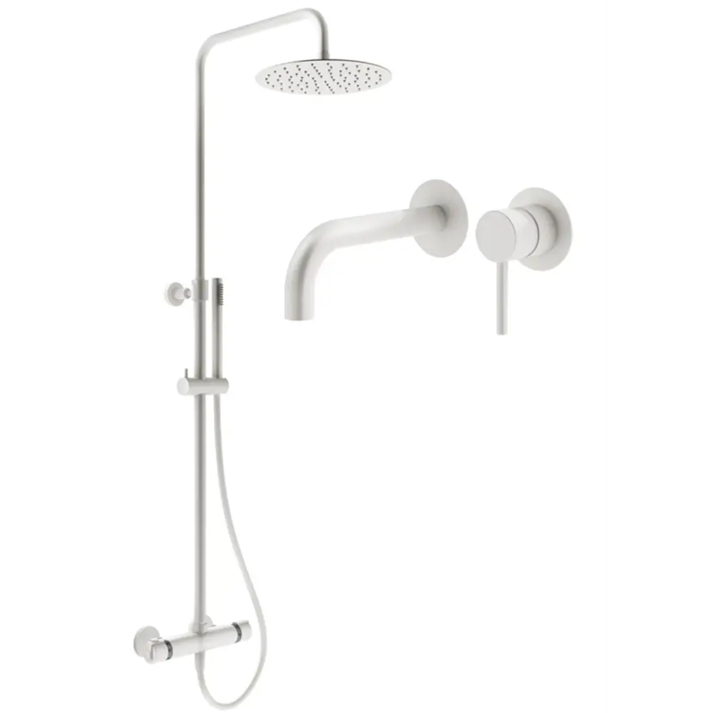 Фото Комплект смесителей для душа Plumberia Selection KITXO6302BO210, Белый матовый Фото Комплект смесителей для душа Plumberia Selection KITXO6302BO210, Белый матовый