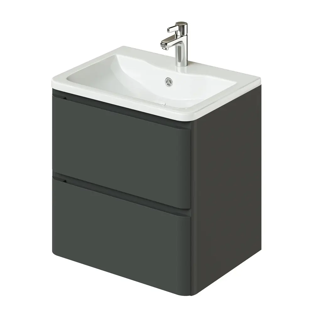 Фото Комплект тумба Итана Roberto 60 597x454x850 подвесная с раковиной Adel 60/Adelina 60 графит CS00090190 Фото Комплект тумба Итана Roberto 60 597x454x850 подвесная с раковиной Adel 60/Adelina 60 графит CS00090190