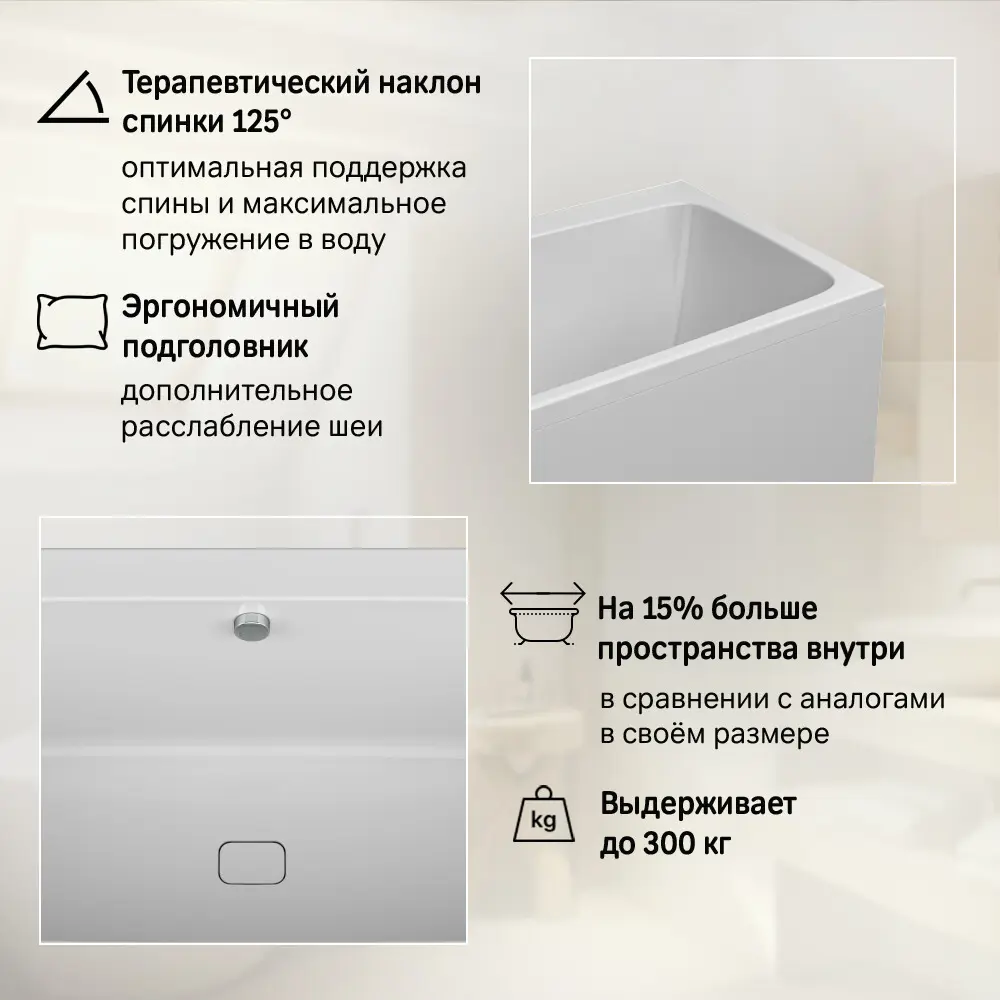 Фото 5 Ванна акриловая AM.PM Func 160x70 W84A-160-070W-ARPOFL каркас, фронтальная панель и слив-перелив хром; декоративная заглушка слива, усиленный корпус Фото 5 Ванна акриловая AM.PM Func 160x70 W84A-160-070W-ARPOFL каркас, фронтальная панель и слив-перелив хром; декоративная заглушка слива, усиленный корпус