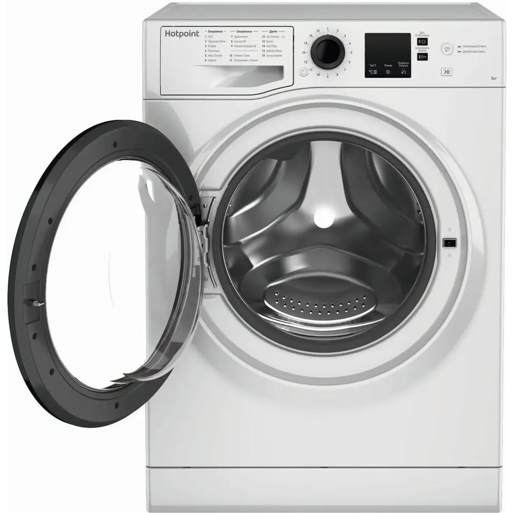 Фото 2 Стиральная машина Hotpoint NSS 5015 K RU 5 кг, глубина 42.5 см Slim 16 программ, 1000 об/мин отложенный старт белый Фото 2 Стиральная машина Hotpoint NSS 5015 K RU 5 кг, глубина 42.5 см Slim 16 программ, 1000 об/мин отложенный старт белый