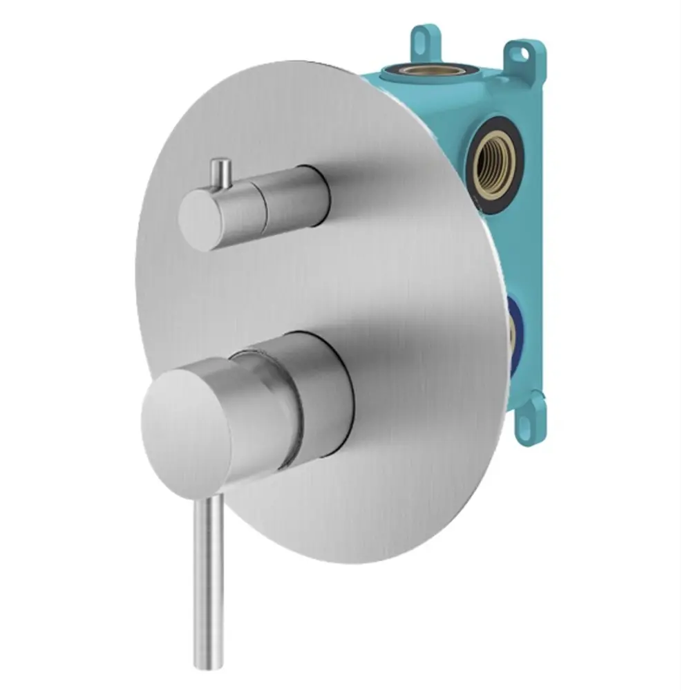 Фото Комплект встраиваемого смесителя для душа Plumberia Selection IXO KIT1901CS, Хром брашированный Фото Комплект встраиваемого смесителя для душа Plumberia Selection IXO KIT1901CS, Хром брашированный