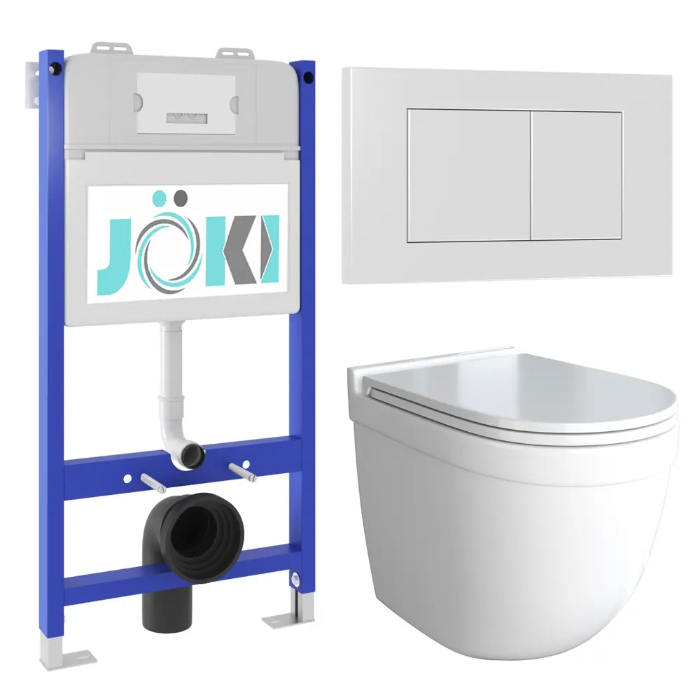 Фото Комплект инсталляция с унитазом Joki JKS601033020WM цвет белый Фото Комплект инсталляция с унитазом Joki JKS601033020WM цвет белый