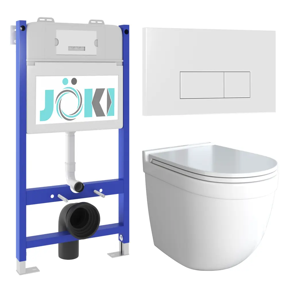 Фото Комплект инсталляция с унитазом Joki JKS601033018WM цвет белый Фото Комплект инсталляция с унитазом Joki JKS601033018WM цвет белый