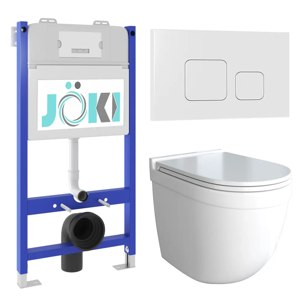Фото Комплект инсталляция с унитазом Joki JKS601033021WM цвет белый Фото Комплект инсталляция с унитазом Joki JKS601033021WM цвет белый