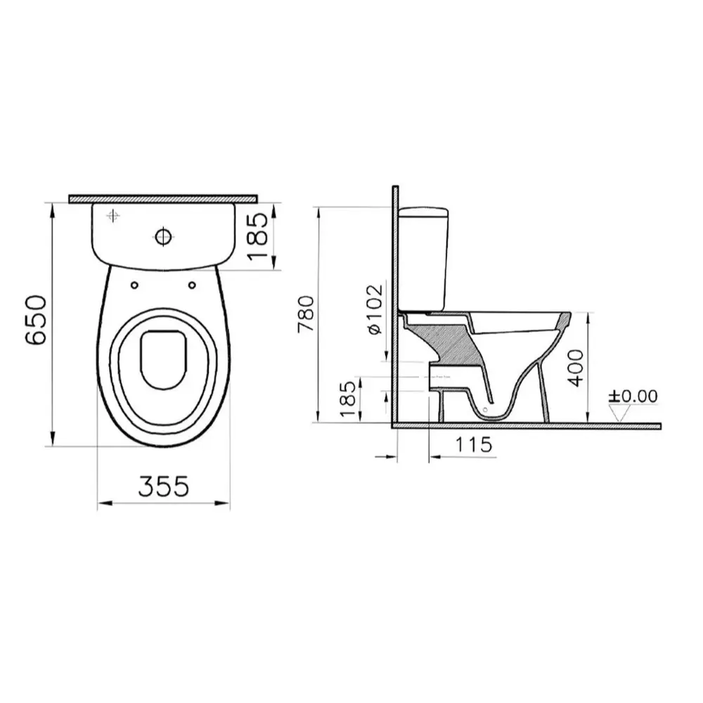 Фото 4 Сиденье для унитаза Vitra Fit 803-003-709 35x43см Фото 4 Сиденье для унитаза Vitra Fit 803-003-709 35x43см