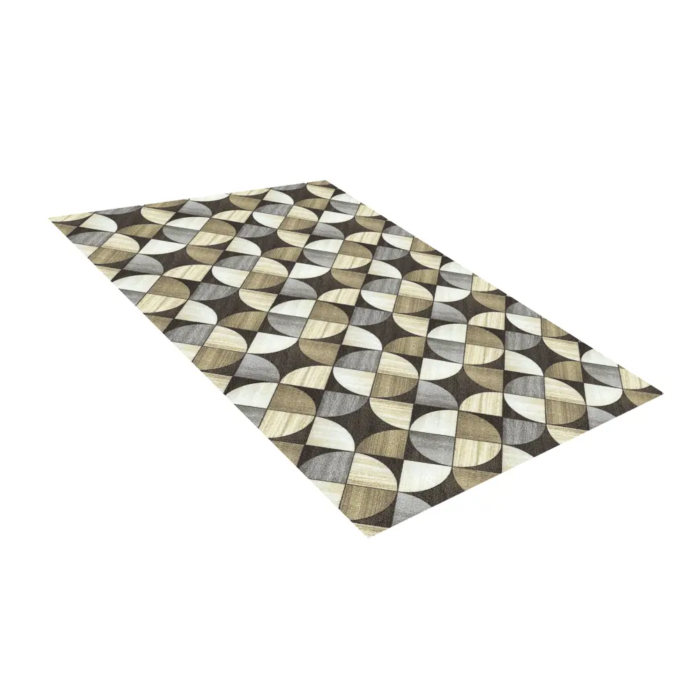 Фото Коврик вырезной icarpet PRINT антискользящий 143 "Медальон" 60x100 серо-коричневый S