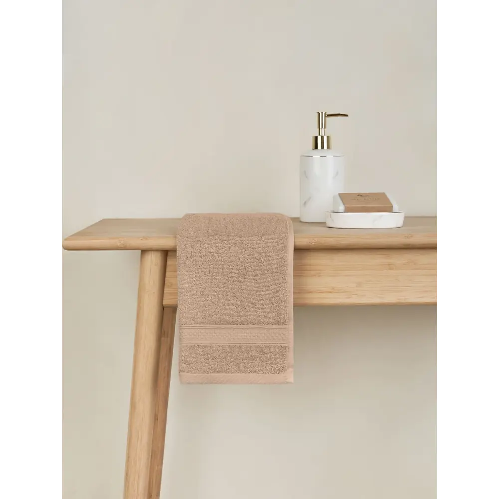 Фото 4 Полотенце Arya Home Miranda Soft для ванной 100x150 см бежевый Фото 4 Полотенце Arya Home Miranda Soft для ванной 100x150 см бежевый