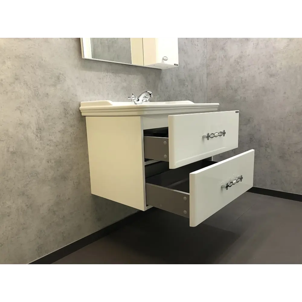 Фото 6 Тумба под раковину Comforty Неаполь 00004147564 с раковиной 80см цвет белый Фото 6 Тумба под раковину Comforty Неаполь 00004147564 с раковиной 80см цвет белый