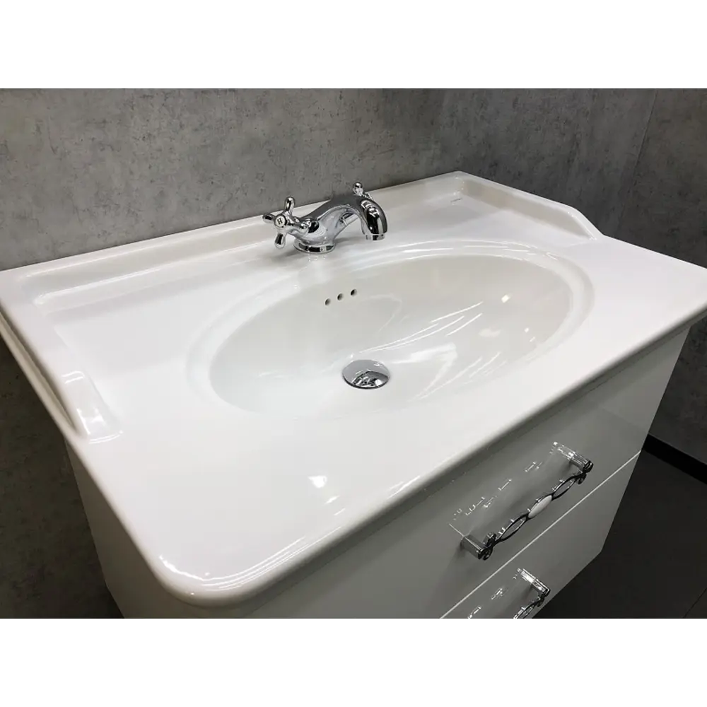Фото 4 Тумба под раковину Comforty Неаполь 00004147564 с раковиной 80см цвет белый Фото 4 Тумба под раковину Comforty Неаполь 00004147564 с раковиной 80см цвет белый