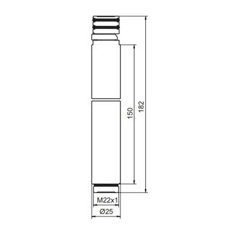 Фото 2 Удлинитель трубы D25x150 мм для душевых систем VIDIMA BALANCE B961275AA для BA270AA,BA271AA,BA272AA